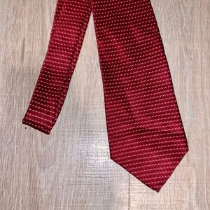 Zylos George Machado Red Swirl 100% silk office formal tie